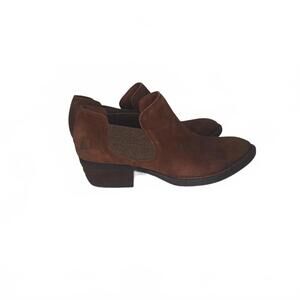 Born Women's Dallia Rust Tobacco Ankle Suede Boots - Size 8.5M